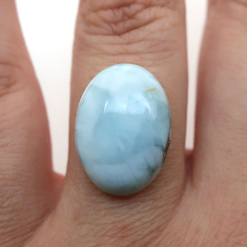Kabošon výběrový larimar ovál 18mm — foto 1