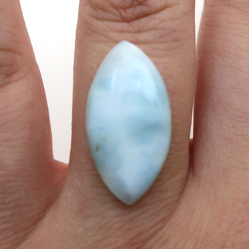 Kabošon výběrový larimar slza 22mm — foto 1