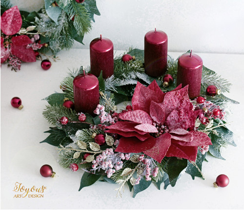 Luxusní rustikální adventní věnec — foto 1