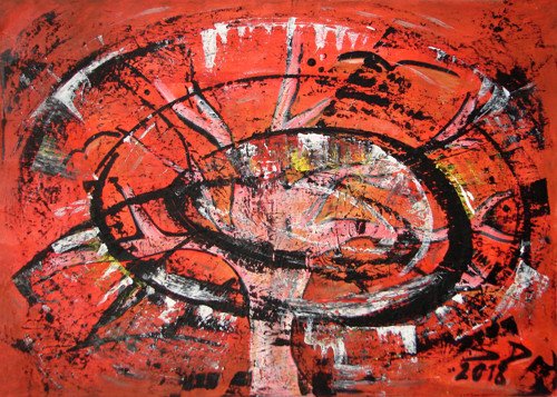 Obraz / akryl na plátně 50x70cm -"Konec iluzí II."