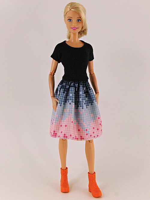 Barbie - Sukně modrorůžová — foto 1
