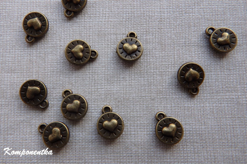 Přívěšek srdíčko 10x8mm 4kusy