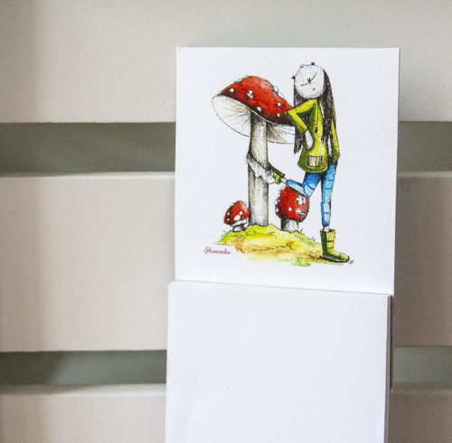 Magnetický bloček - malý - muchomůrka — foto 1