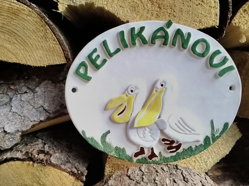 Keramicka jmenovky PELIKANOVI -na přání