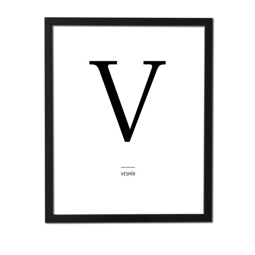 Plakát písmeno – V (vesmír)