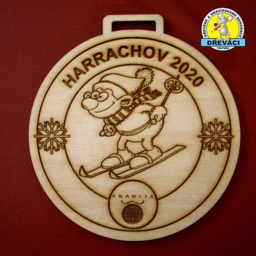 Dřevěné MEDAILE "HARRACHOV 2020"