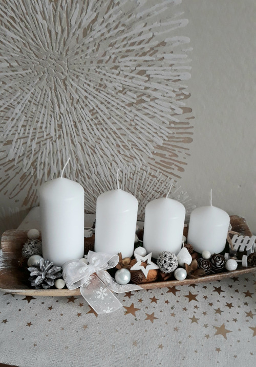 Přírodní adventní svícen — foto 1