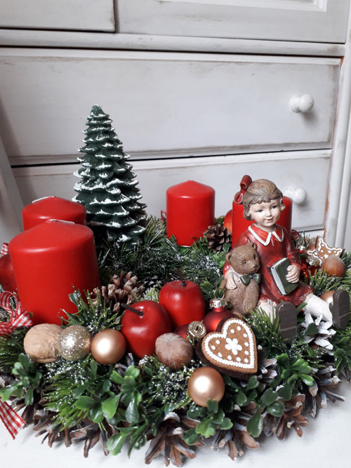 Adventni retro věnec — foto 1