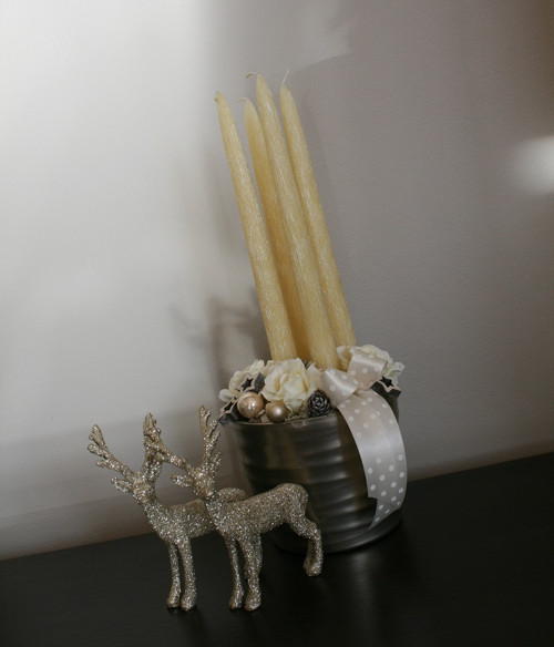 Malá adventní dekorace v krémové — foto 1