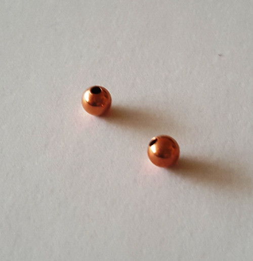 Korálky měděné kulaté 4 mm — foto 1