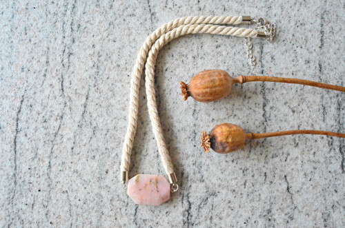Náhrdelník SILVER PINK OPAL — foto 1