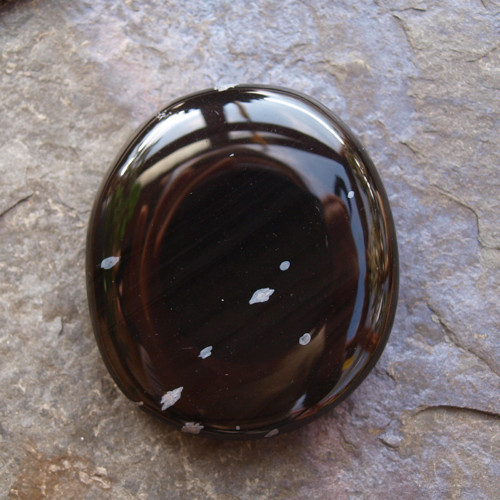 Obsidián vločkový,placka — foto 1