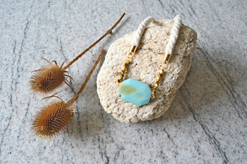 Náhrdelník Gold Rope Amazonite Gold Beads — foto 1