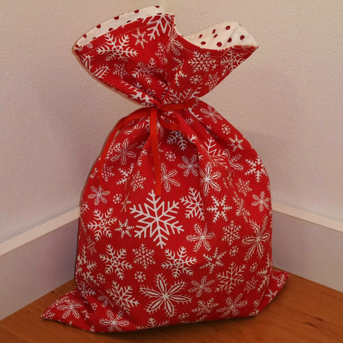Dárkový pytlík - červenobílý - 25x34cm — foto 1