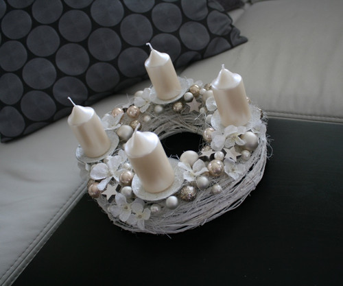 Adventní svícen smetanový — foto 1