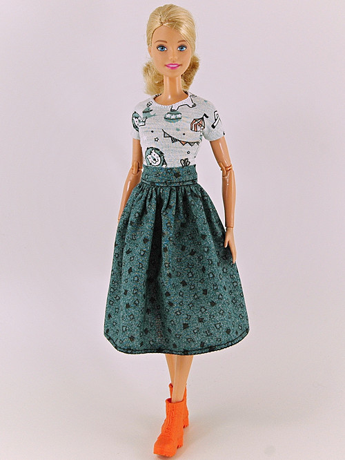Barbie - Sukně zelená — foto 1