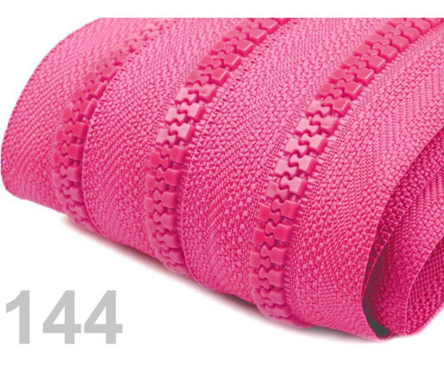 10m Fuchsia Purple Zip Kostěný 5mm Metráž, Zipy V