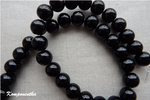Onyx černý lesk 12mm 2kusy