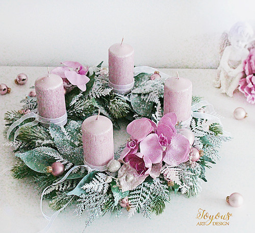 Luxusní rustikální adventní věnec — foto 1