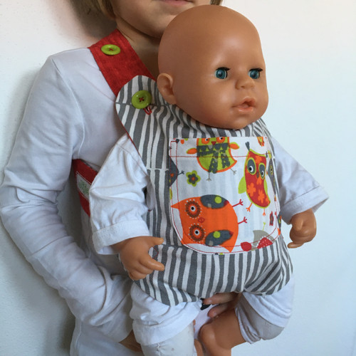 Nosítko na miminko/panenku - sovičková kapsa