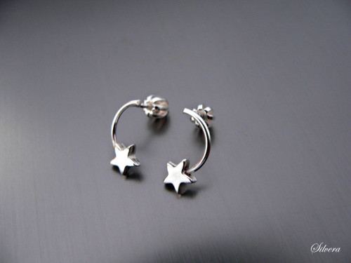 Stříbrné 925 Náraušnice TINY STAR hvězdička — foto 1