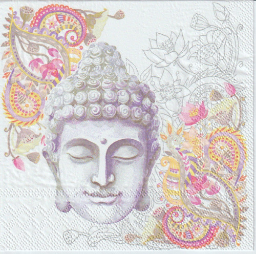 Ubrousek - budha v šedém