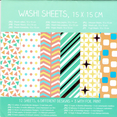 Washi papír 15x15cm