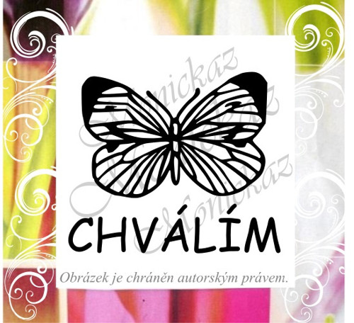 Chválím motýlek 206. Razítko. — foto 1