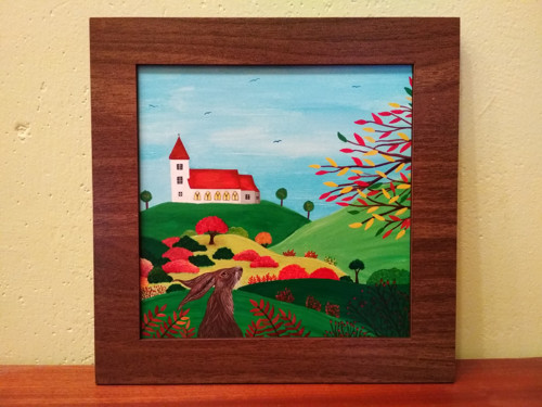 Podzim 16x16 s rámečkem — foto 1