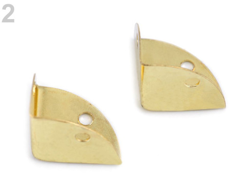 Kovové rožky na tašky 22x22x22mm (4ks)-zlato žluté