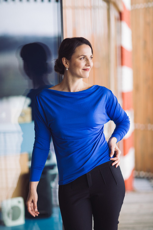 ROSMARINA triko dlouhý rukáv královsky modrá