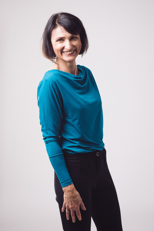 ROSMARINA triko dlouhý rukáv petrolejová