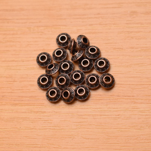 Mezidíl - 6,5x4mm - staroměď - 10 kusů