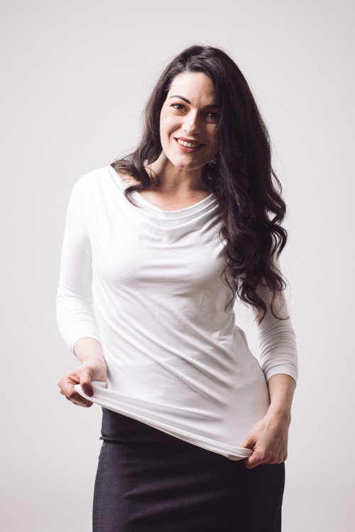 MELISSA triko 3/4 rukáv bílá