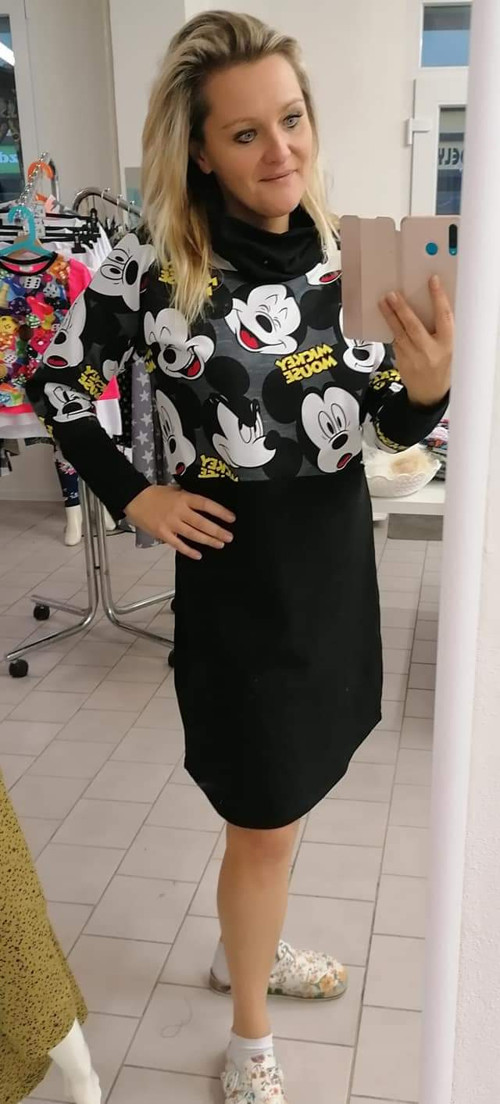 Dámské šaty Mickey a šedá L — foto 1