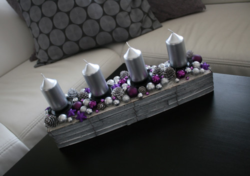 Adventní štola stříbrnofialová — foto 1