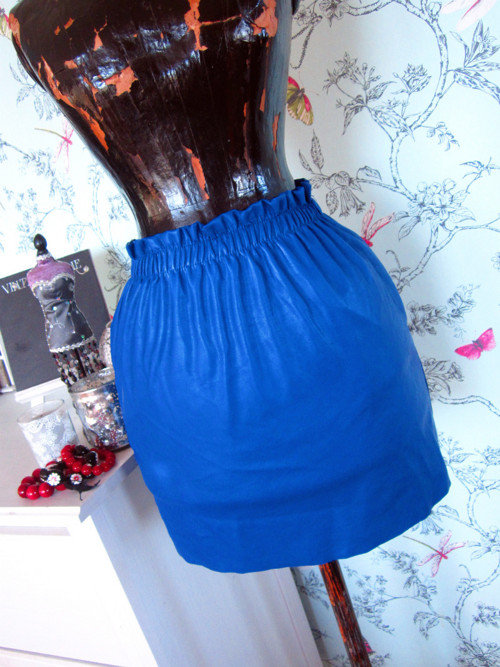 Koženková sukně cobalt blue — foto 1