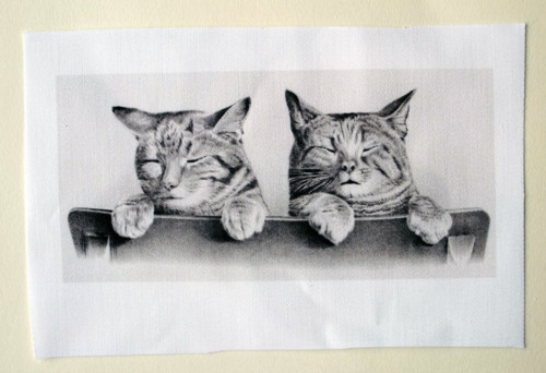 Látkový panel Kočky 7 cm x 15 cm — foto 1