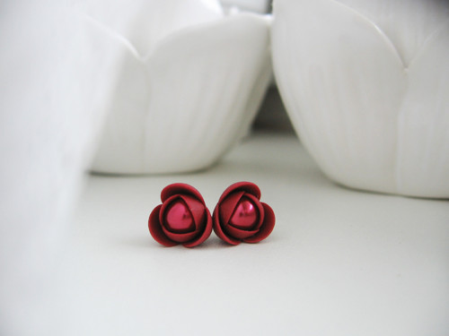 True bordo, náušničky — foto 1
