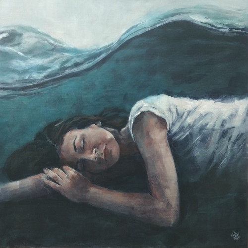 Hlubina - akryl na plátně 80x80cm, originál