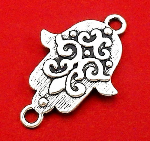Velký starostříbrný mezidíl - ethno ruka, hamsa