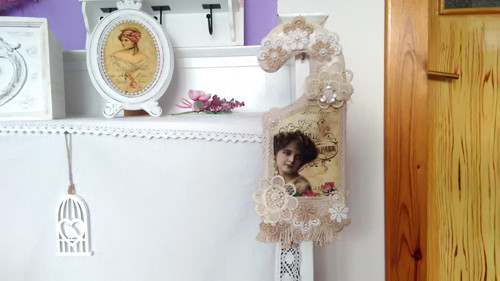 Ozdoba Na Kliku V Shabby Chic Stylu dívka