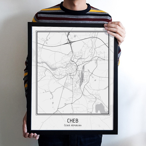 Plakát - mapa Cheb