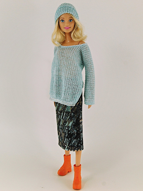 Barbie - Komplet s čepičkou v modré — foto 1