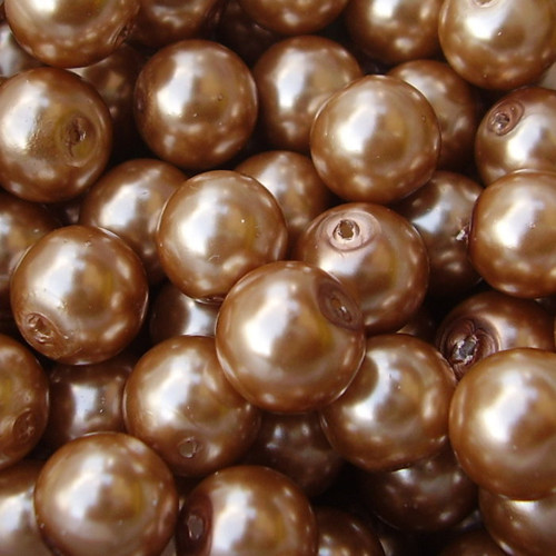 8 mm voskové perle béžové B 20 ks