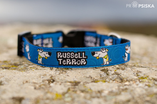 Obojek Russell TERROR modrý — foto 1