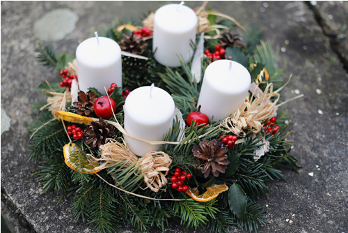 Přírodní adventní věneček — foto 1