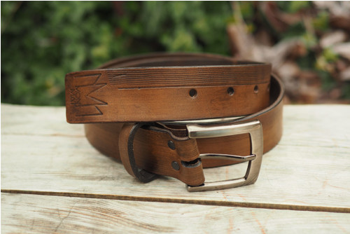 Kožený pásek 4 cm- SKLADEM — foto 1