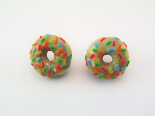 Puzetové náušnice Donut - barevné