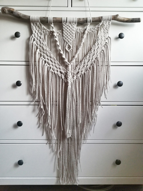 Macrame dekorace v barvě světlé kávy — foto 1
